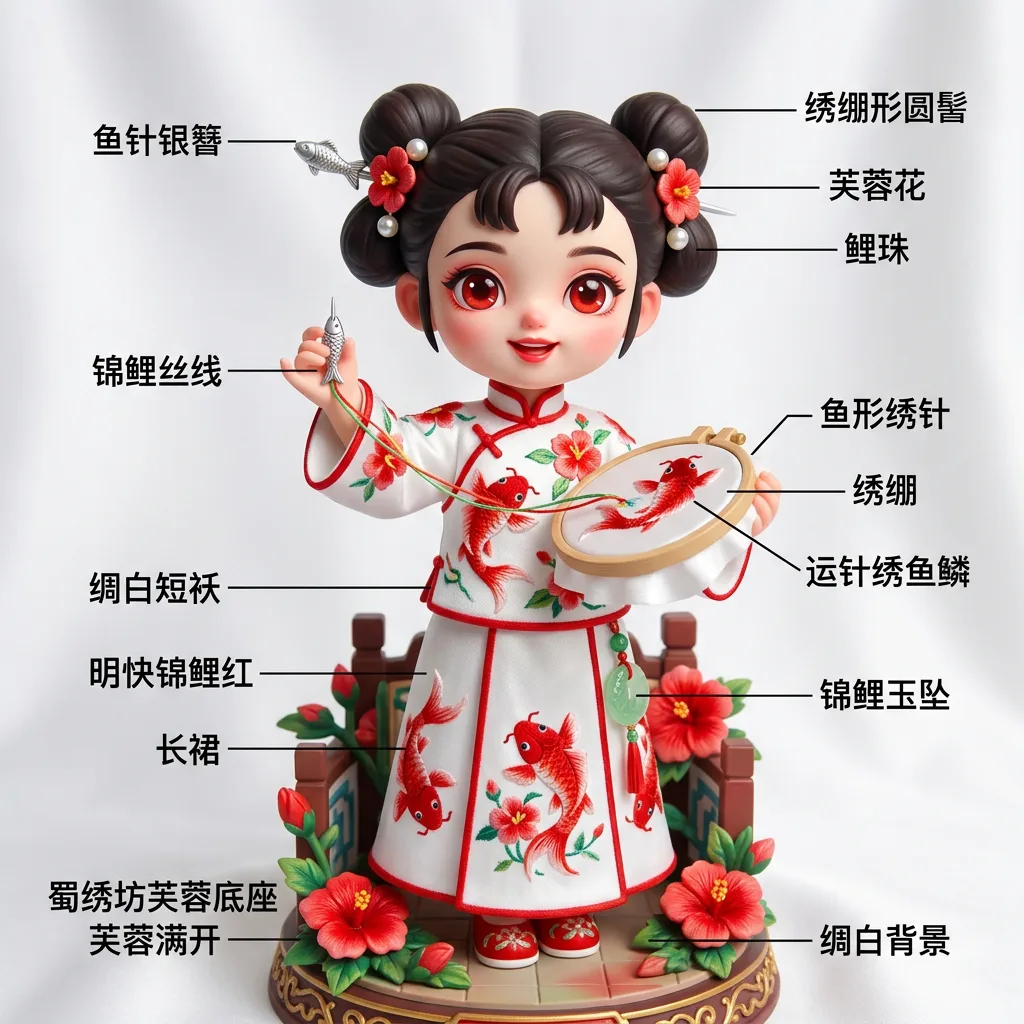 蜀绣·芙蓉锦鲤 · 绣蜀